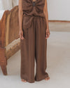 BASERANGE French Silk Linen SEPIA Casual Pants BAS-TRSE-LI-SU25-ZONG